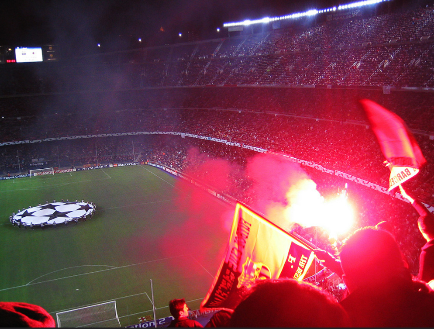 Stade du Camp Nou un soir de Ligue des champions